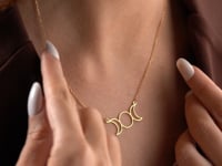 Triple Moon Goddess Necklace