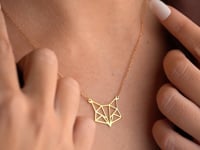 Origami Fox Necklace
