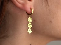 Personalised Paw Print Dangle Earrings