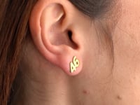 Custom Number Stud Earrings