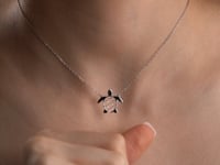 Turtle Pendant Necklace In Sterling Silver