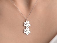 Dog Paws Necklace With Name