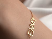Sterling Silver Greek Name Bracelet