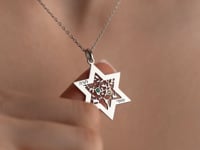Star Of David Tree Of Life Necklace With Birthstone