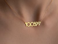 Necklace With Date In Sterling Silver