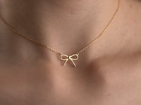 Sterling Silver Bow Necklace