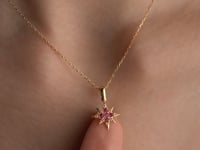 Compass Necklace With Birthstone
