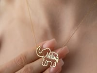 Elephant Necklace With Name
