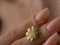 Four Leaf Clover Necklace With Initials