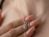 Silver Sunburst Necklace