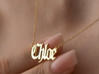 Old English Name Necklace