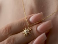 Sun Necklace With Birthstone