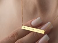 Bar necklace with morse codes