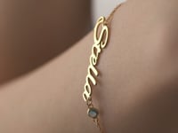 Name Bracelet With Birthstone