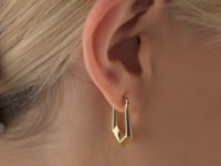 Pentagonal Creole Hoop Earrings