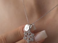 Snowflake Initial Necklace