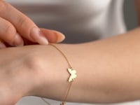 Initial Bracelet With Butterfly Charms