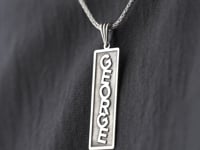 Personalised Vertical Name Necklace For Men