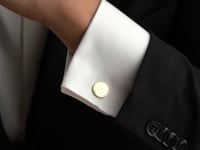 Sterling Silver Initials and Date Cufflinks