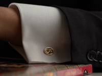 Sterling Silver Oval Shape Infinity Cufflinks