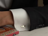 Sterling Silver Airplane Cufflinks