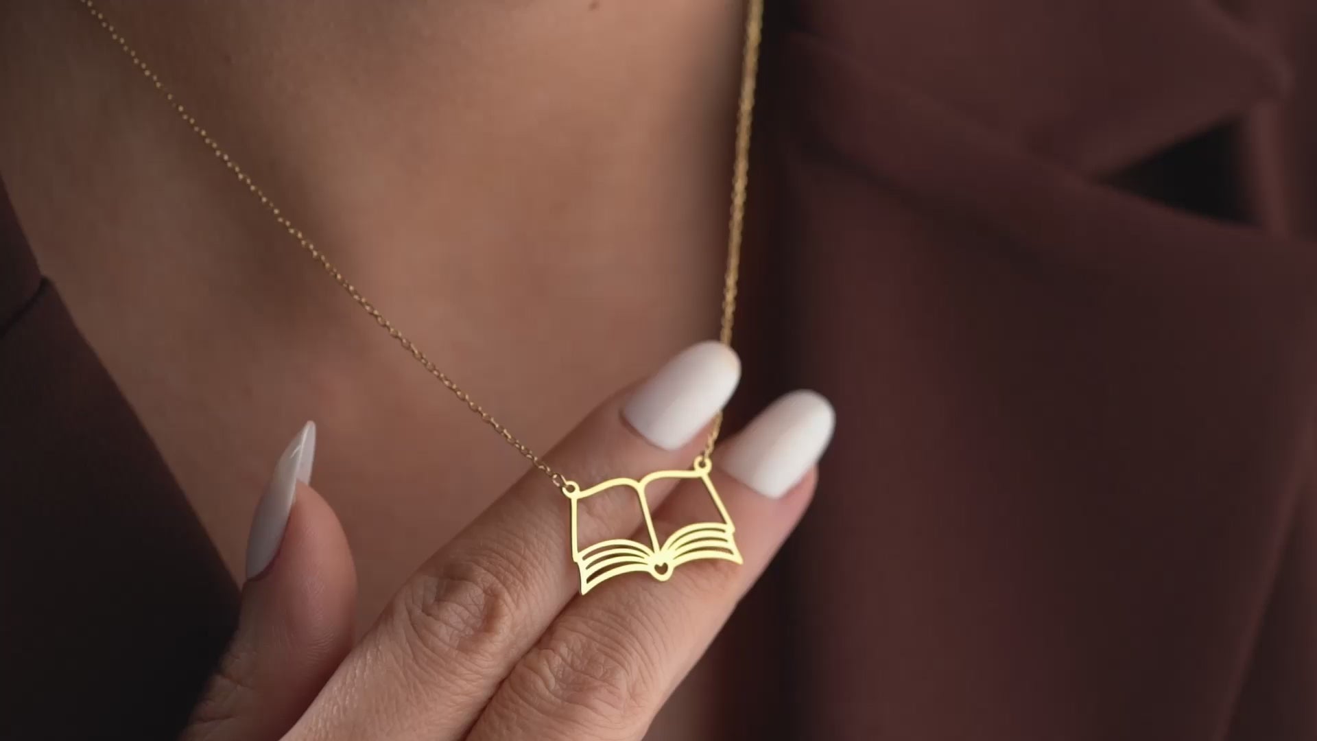 Open Book Necklace