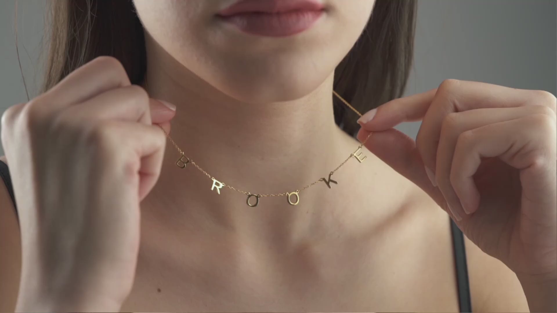 Letter Necklace In Gold