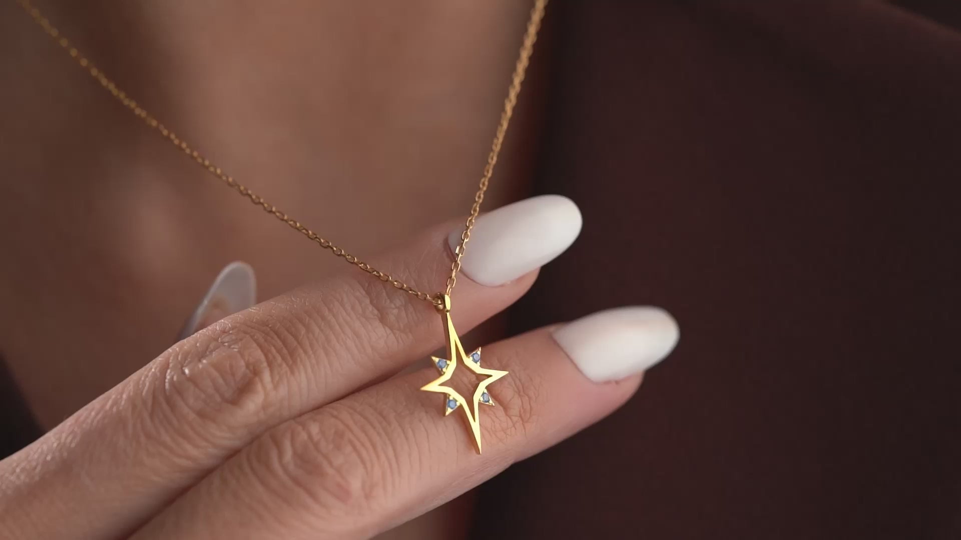 North Star Birthstone Necklace