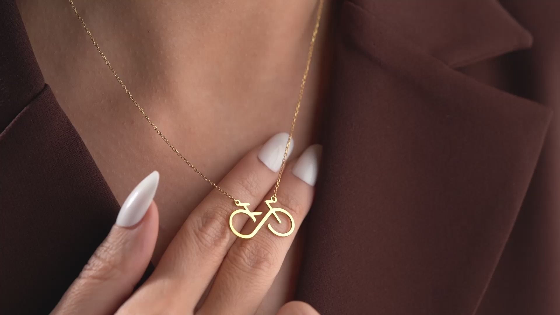 Infinity Bike Necklace