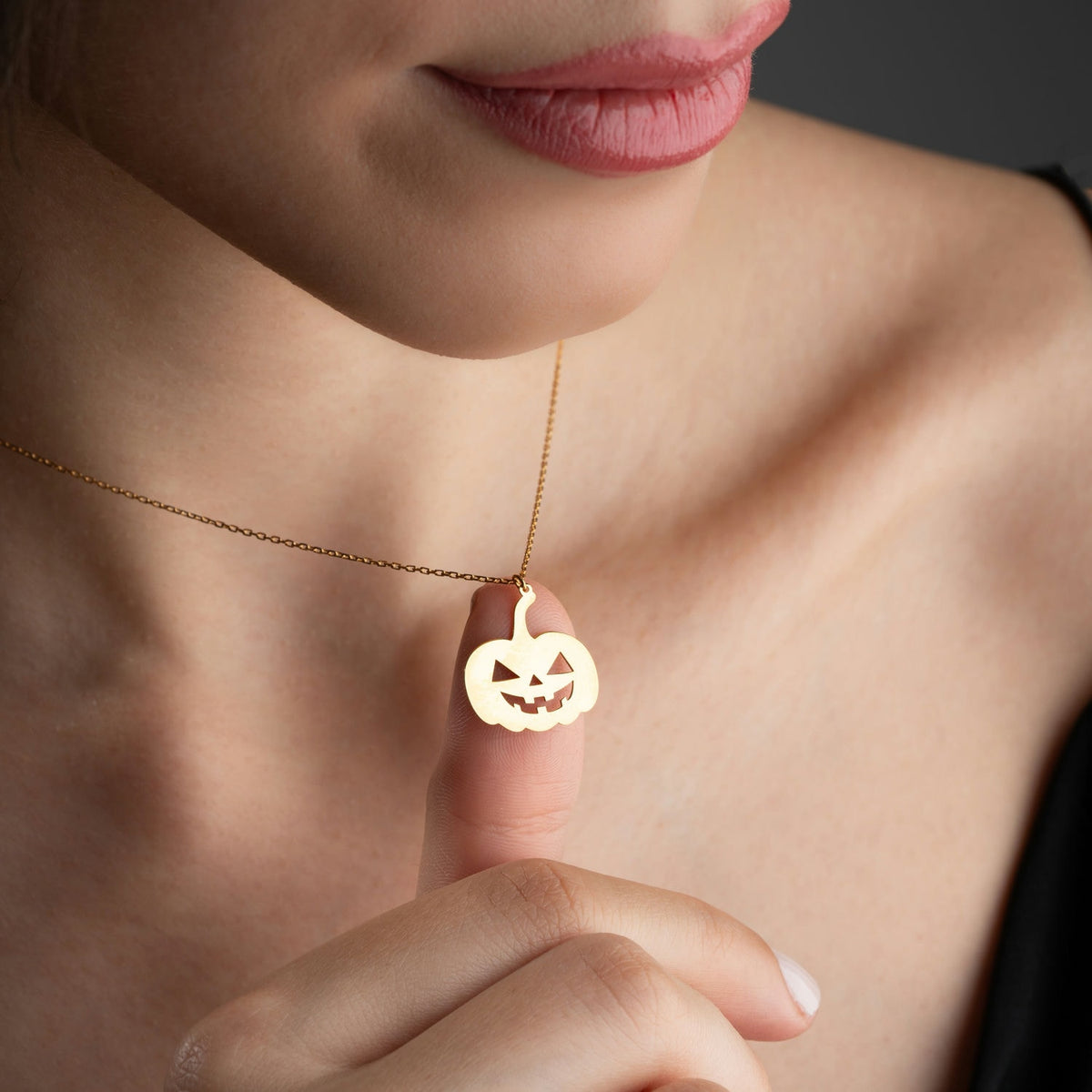 Sterling Silver Pumpkin Necklace