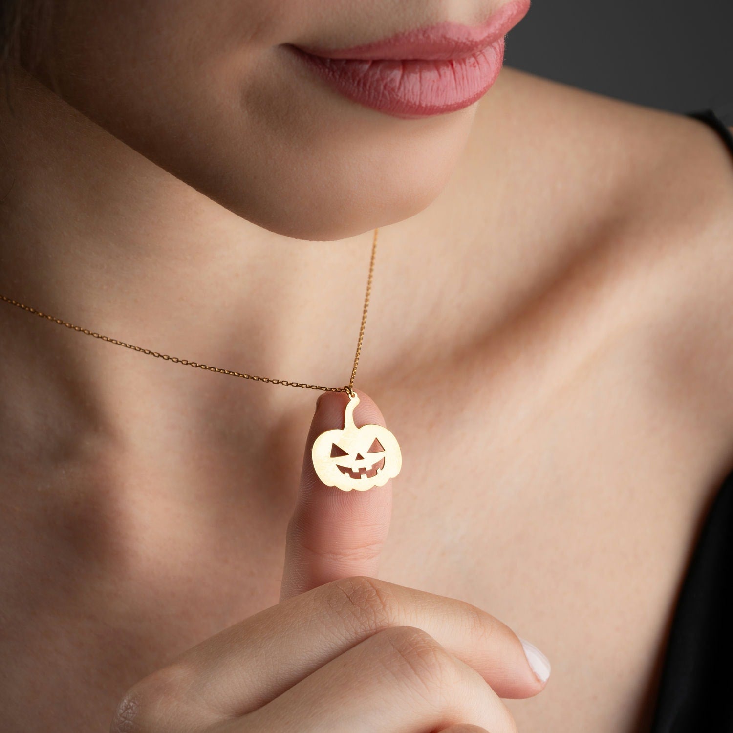 Sterling Silver Pumpkin Necklace