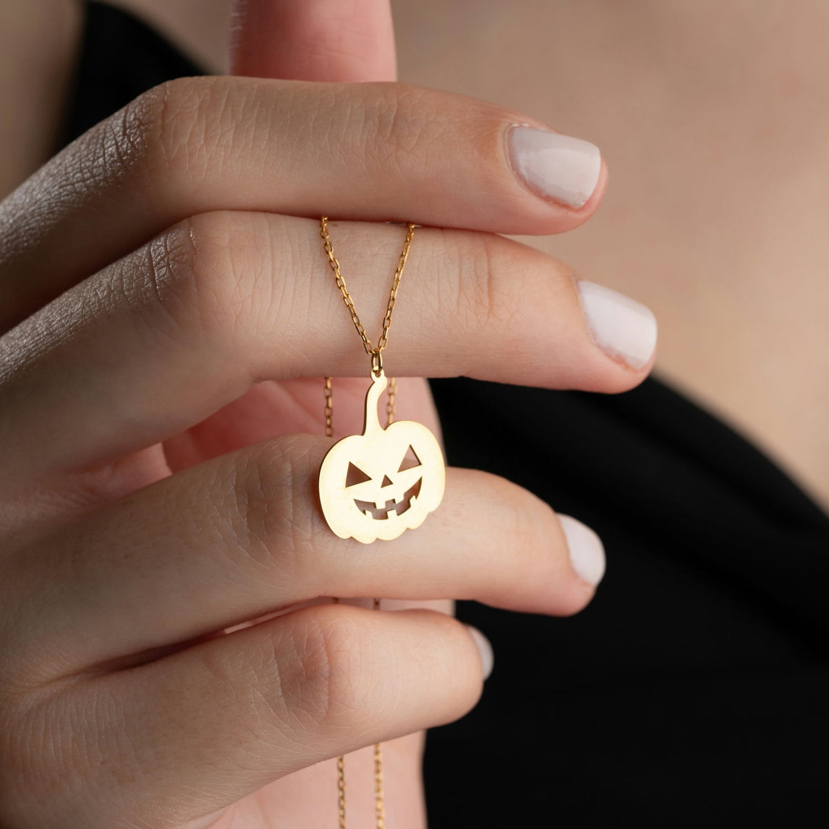 Sterling Silver Pumpkin Necklace