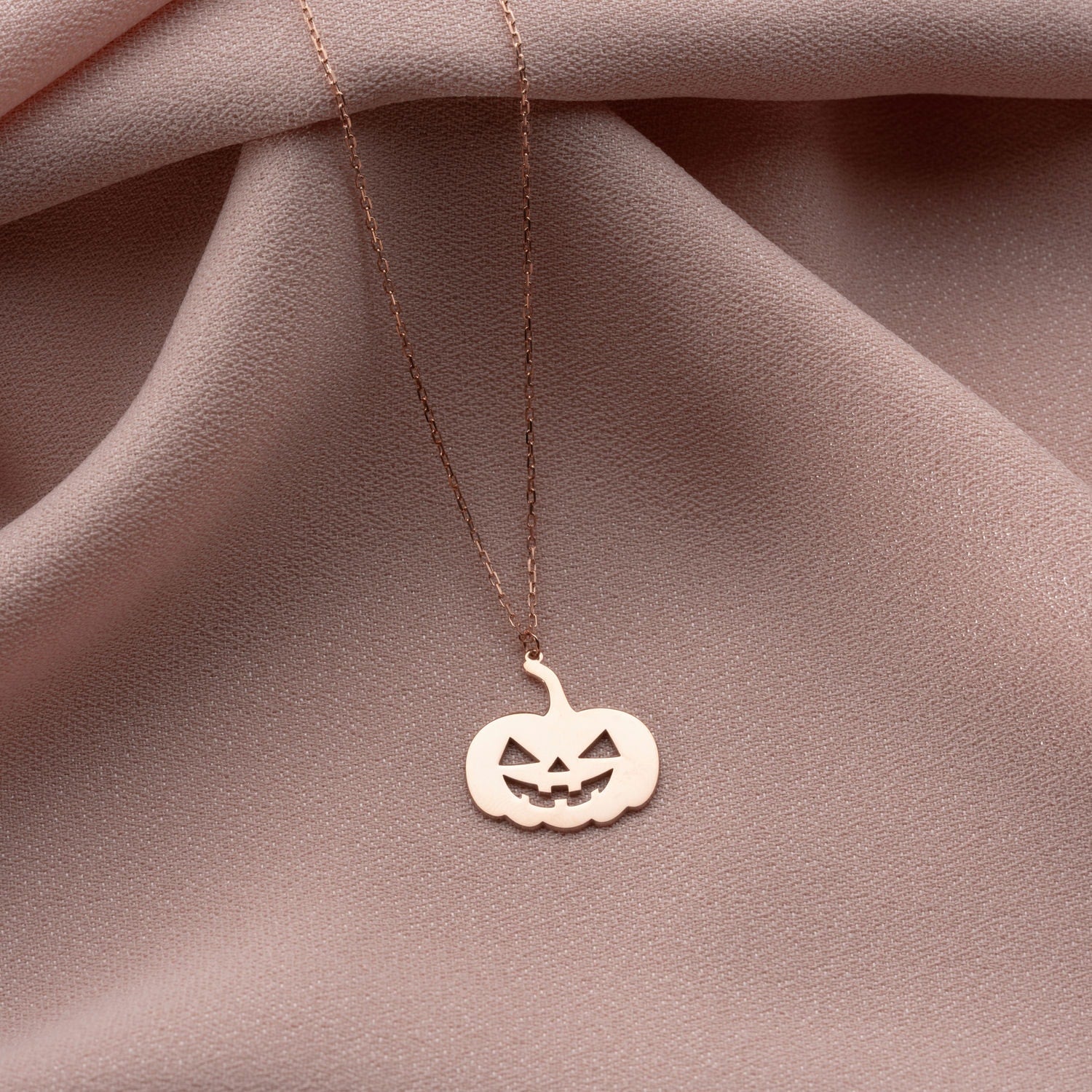 Sterling Silver Pumpkin Necklace