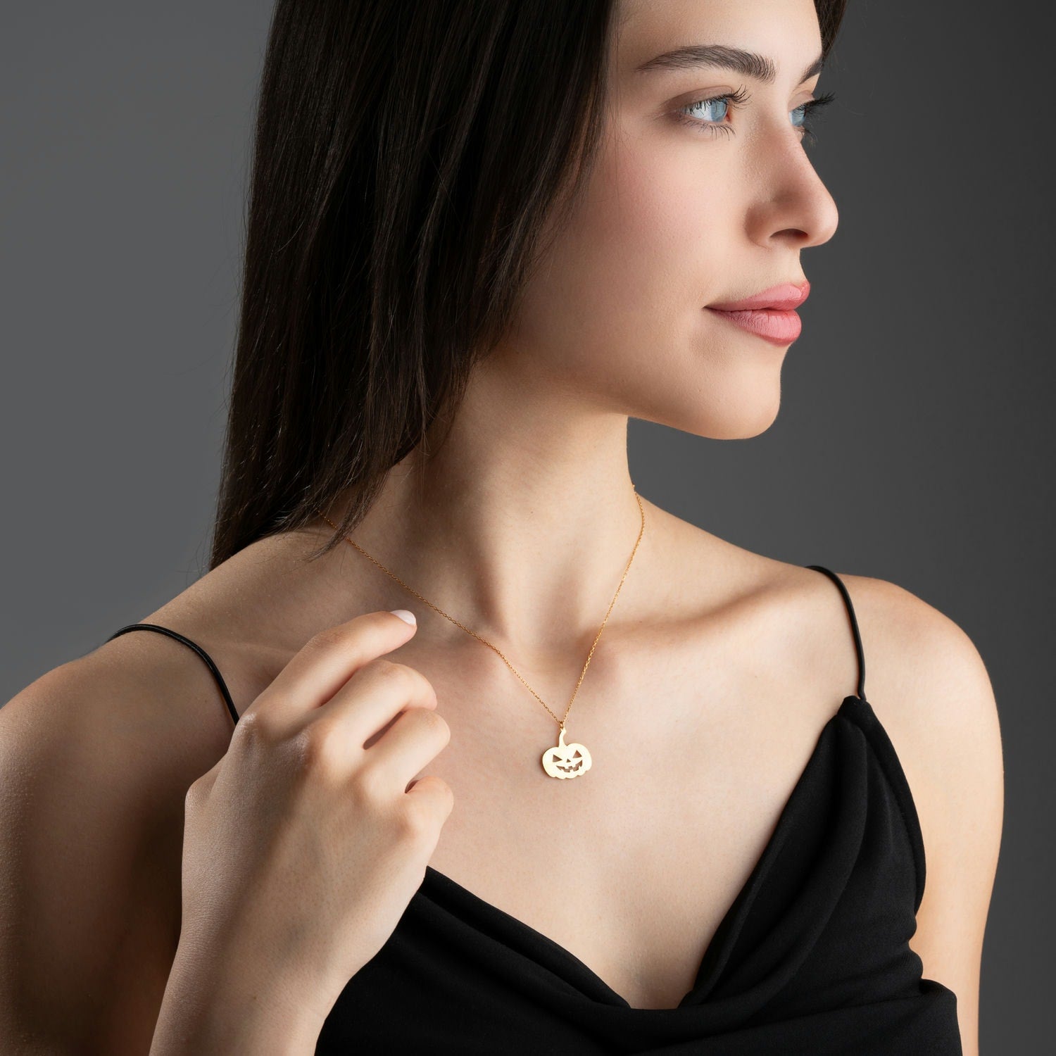 Sterling Silver Pumpkin Necklace