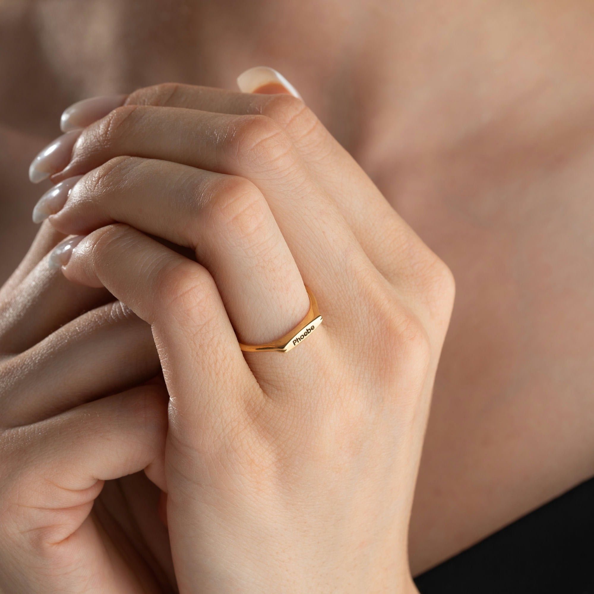 Silver Personalised Name Ring