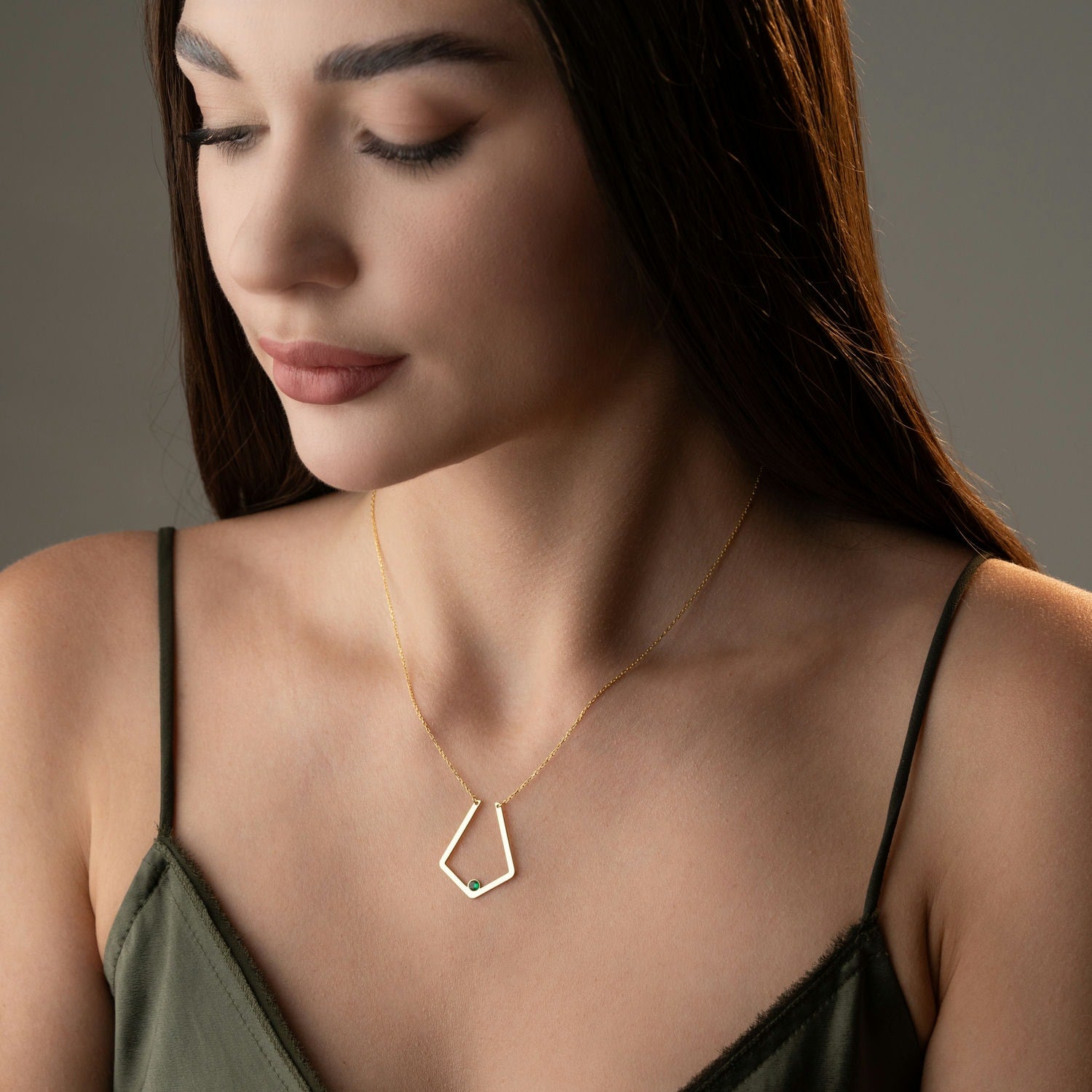 Birthstone Ring Holder Necklace