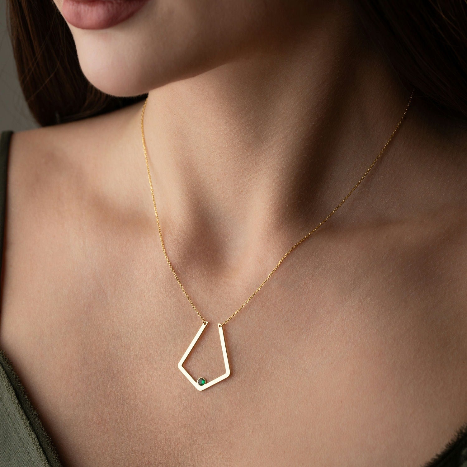 Birthstone Ring Holder Necklace