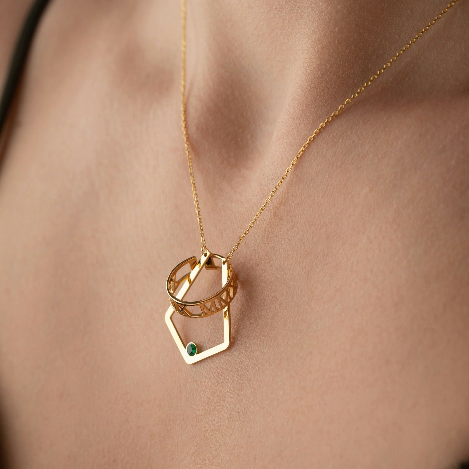 Birthstone Ring Holder Necklace