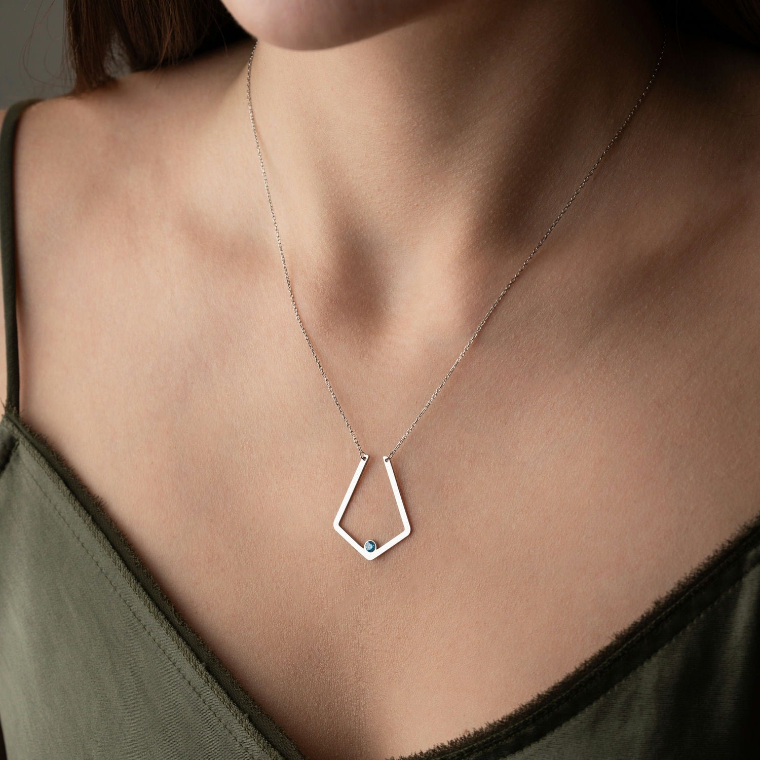 Birthstone Ring Holder Necklace