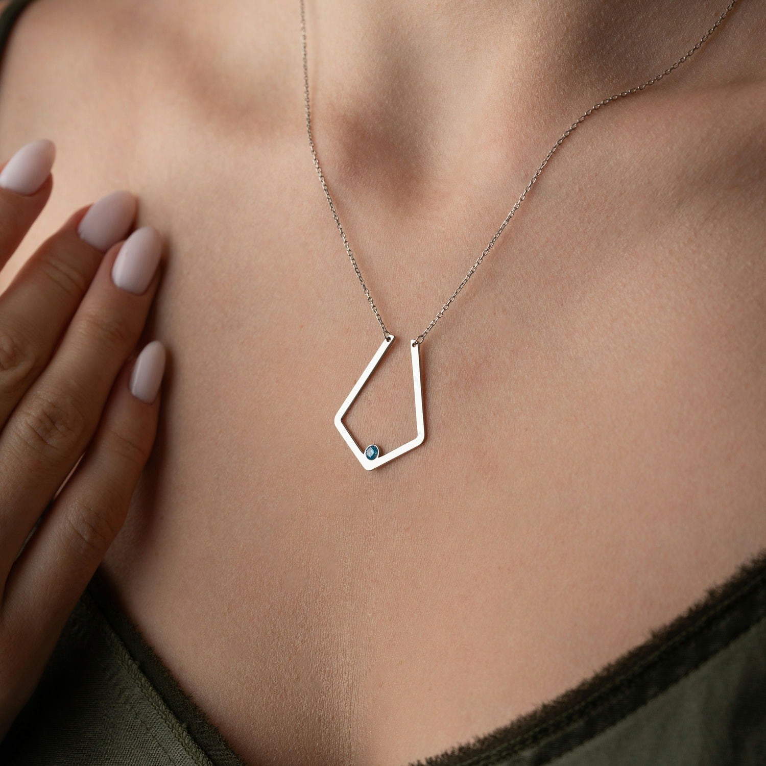 Birthstone Ring Holder Necklace