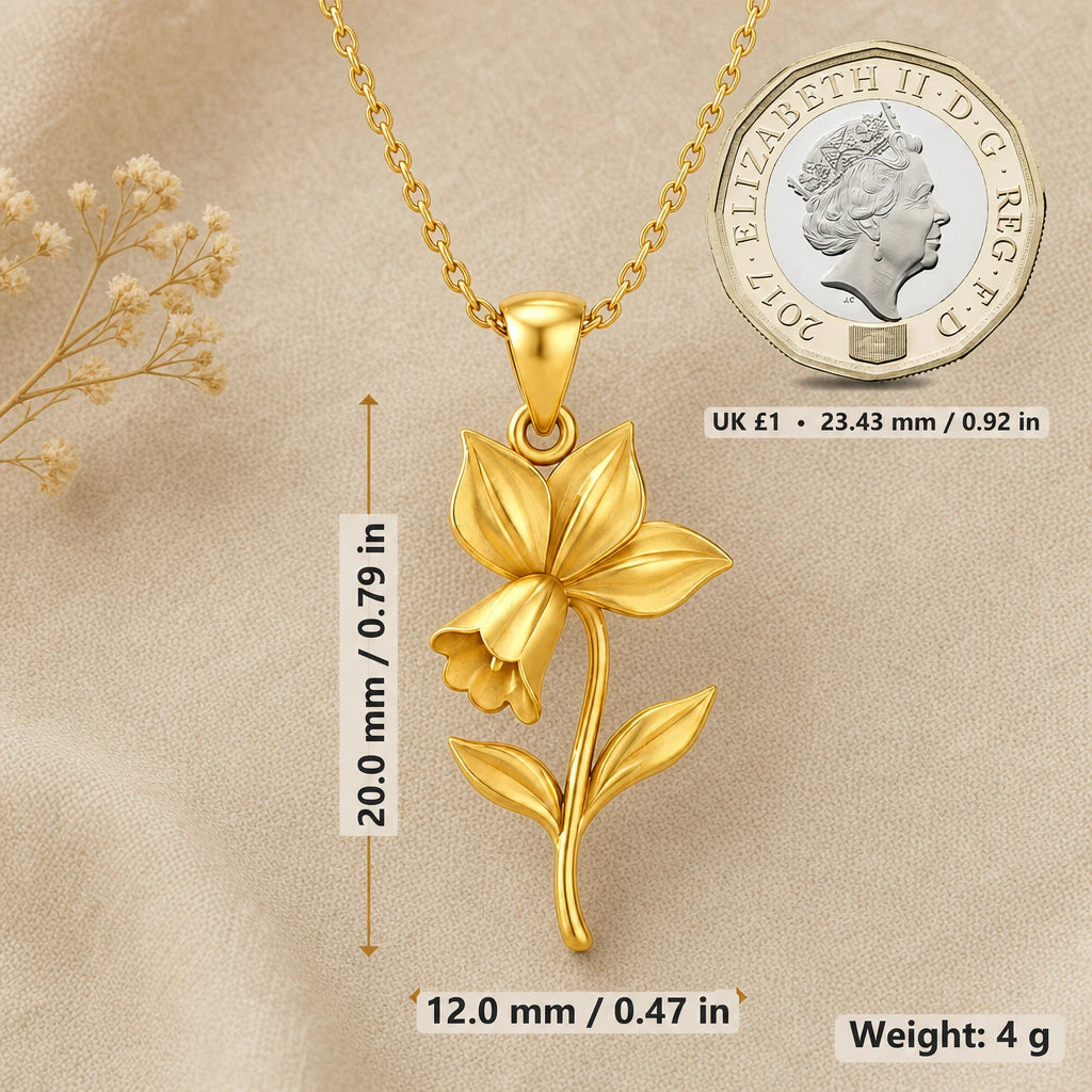 Cyclamen Flower Pendant Necklace