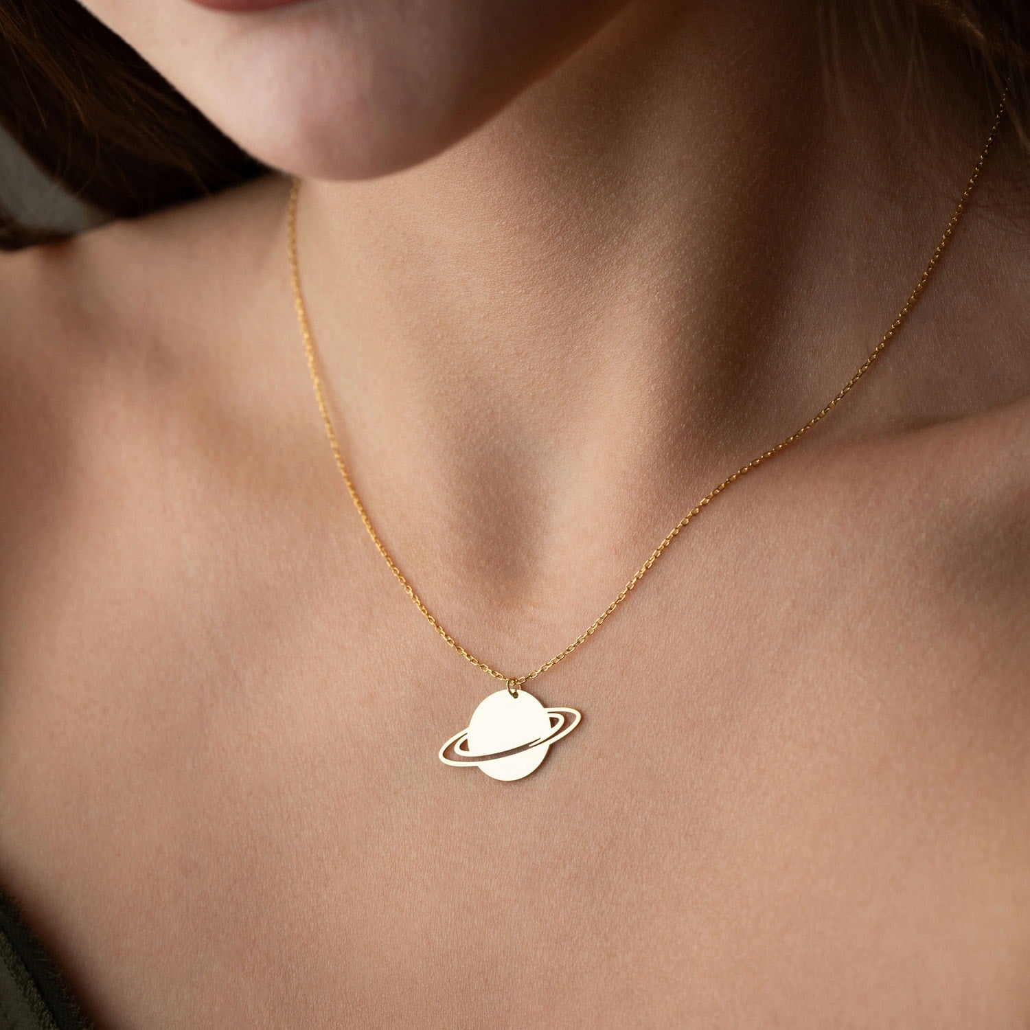 Saturn Necklace | Gift for Space Lover