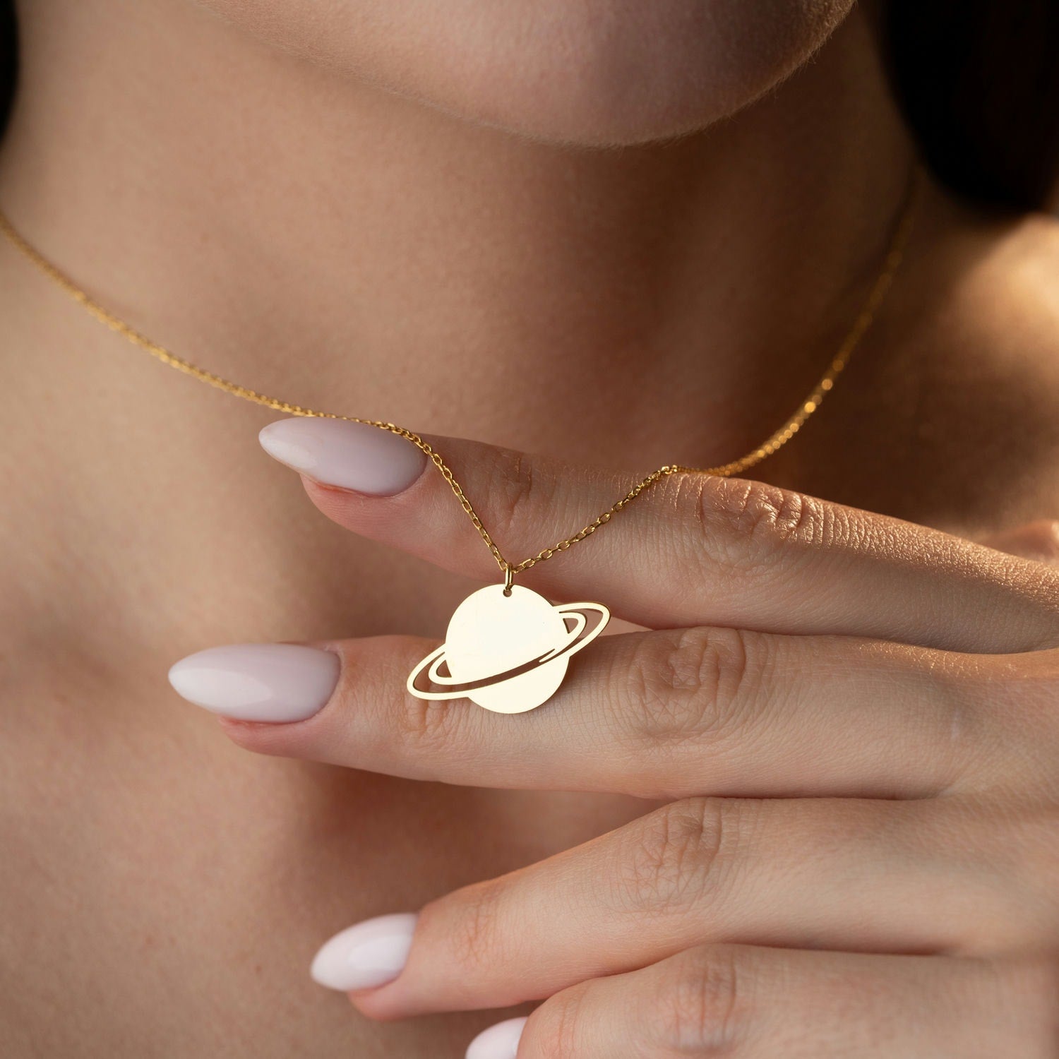 Saturn Necklace | Gift for Space Lover