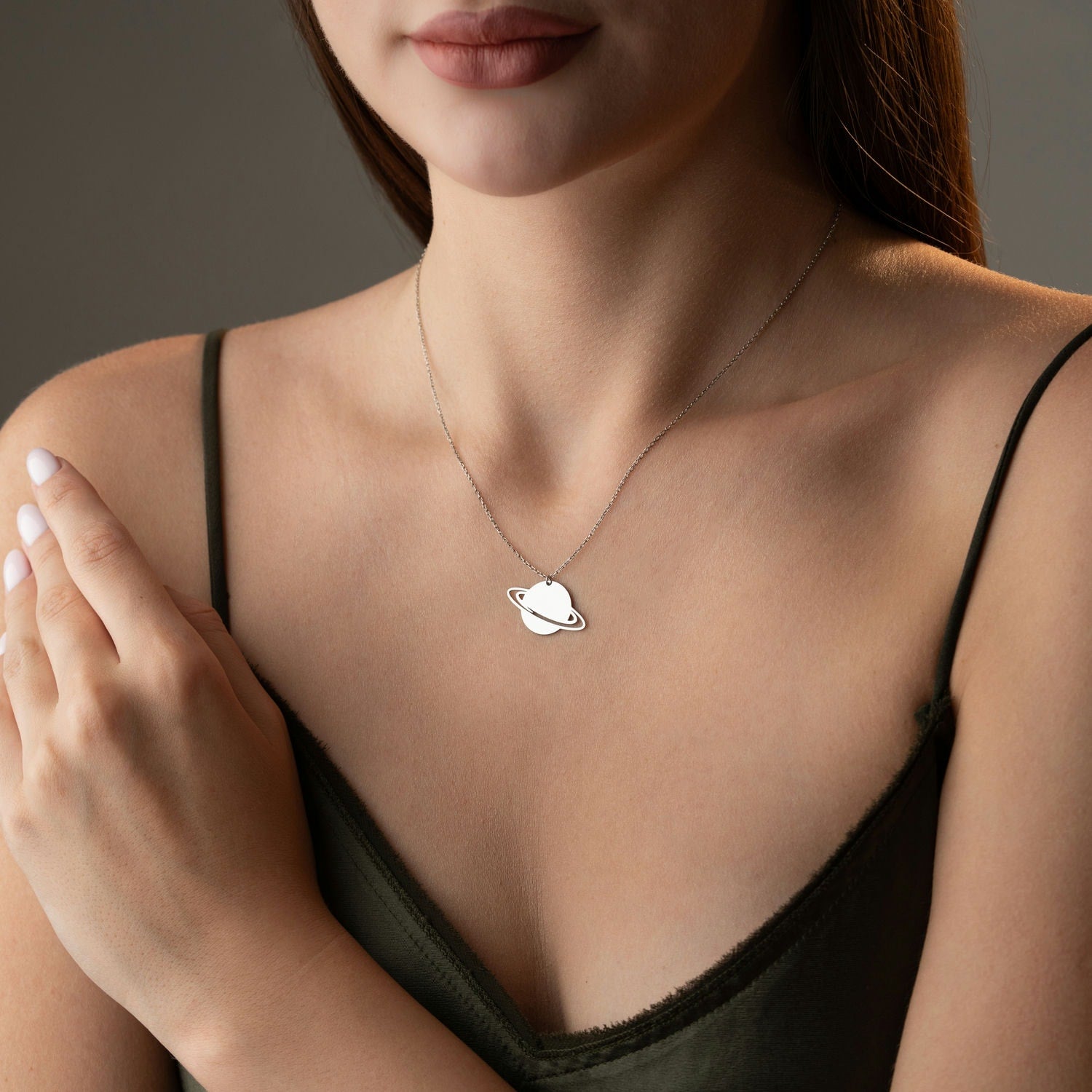 Saturn Necklace | Gift for Space Lover