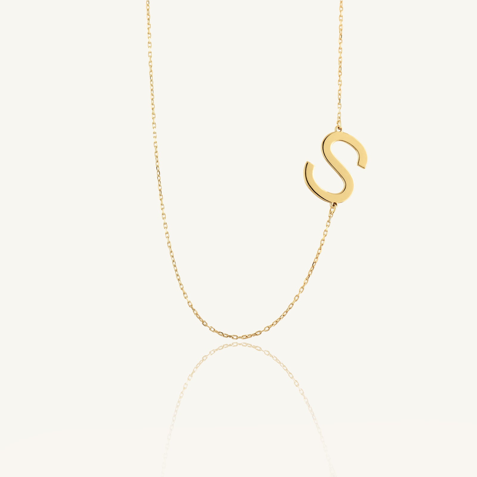 Sideway Initial Necklace