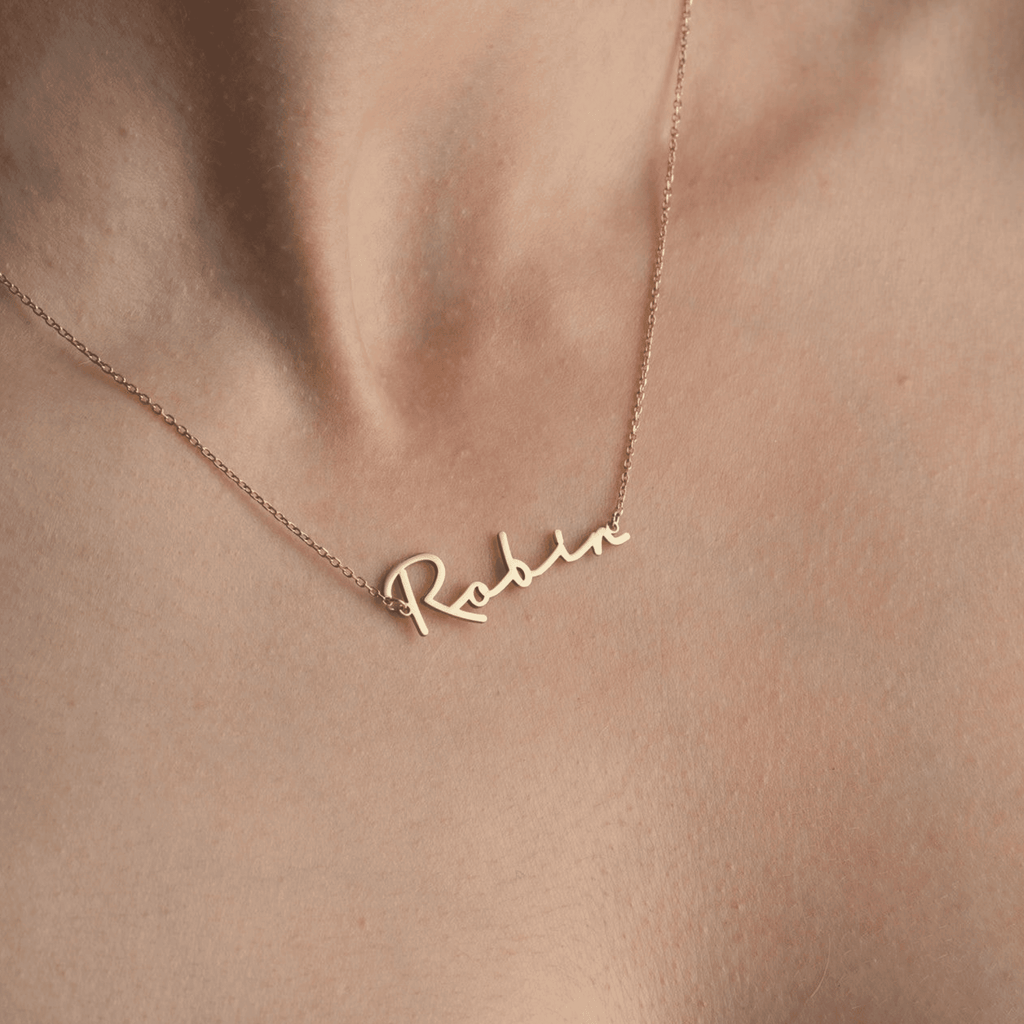 Signature Name Necklace 925 Sterling Silver Potiega