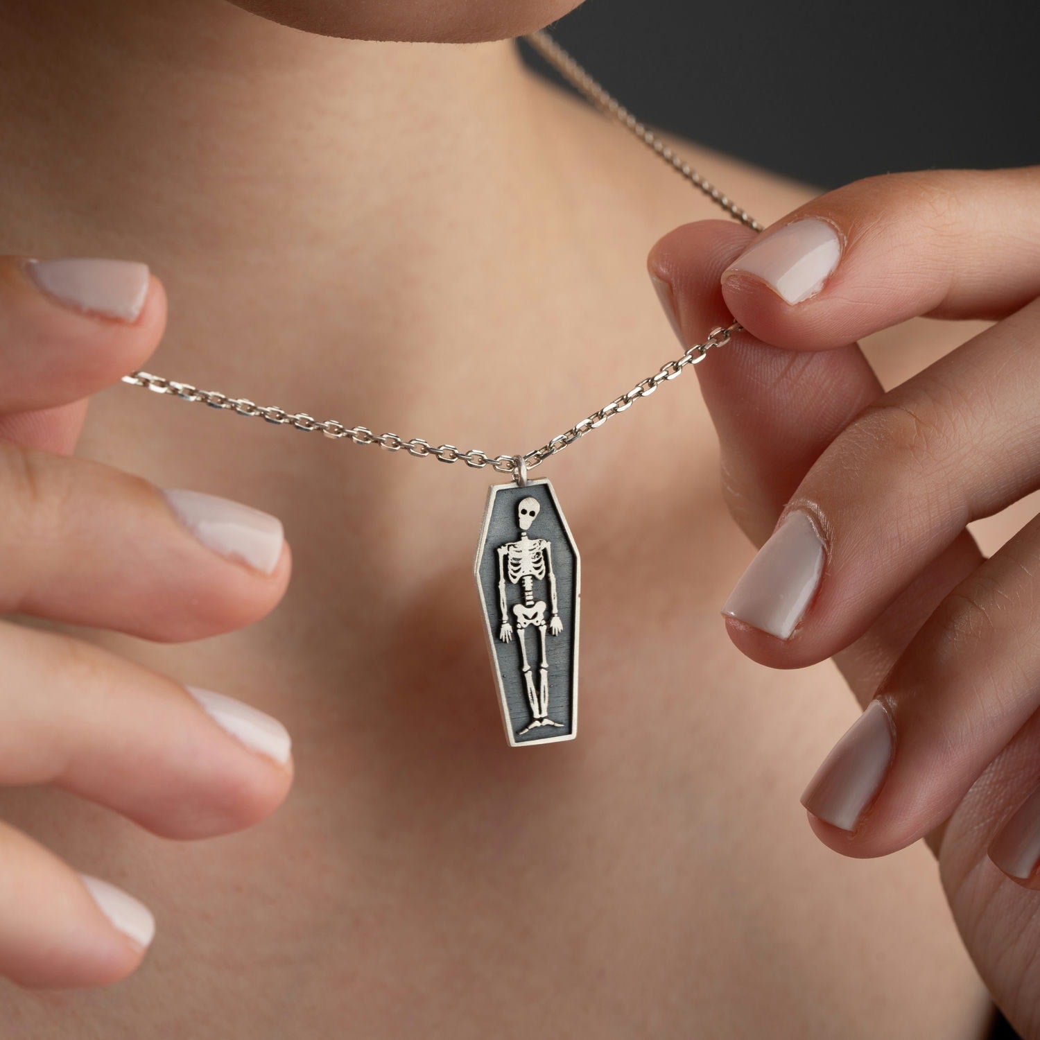 Sterling Silver Skeleton Necklace