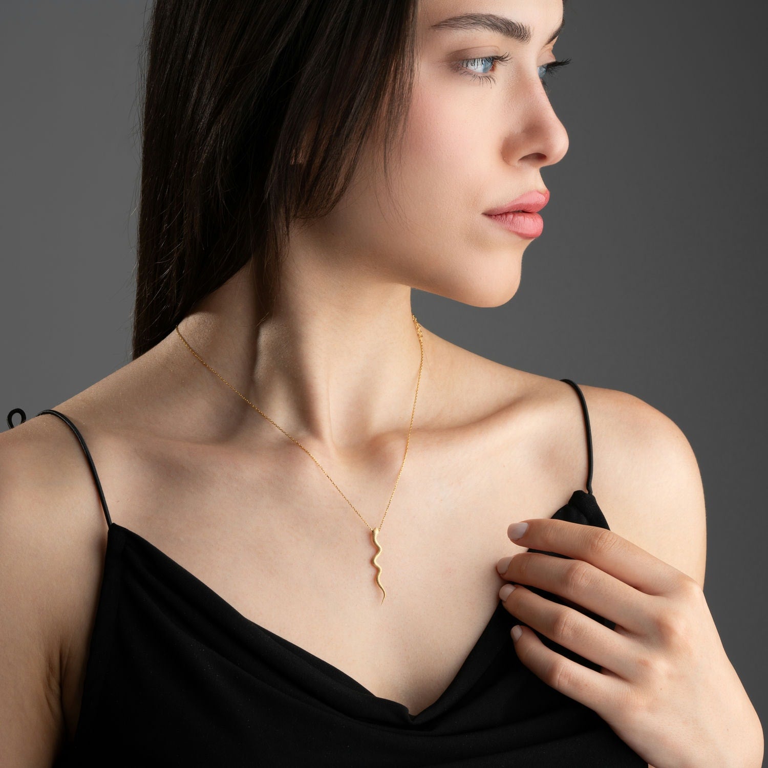 Sterling Silver Snake Necklace