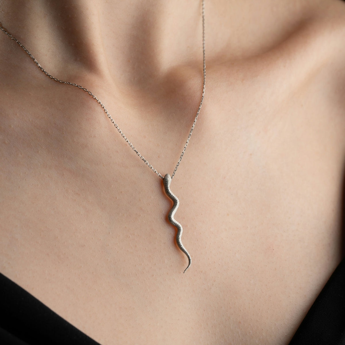 Sterling Silver Snake Necklace