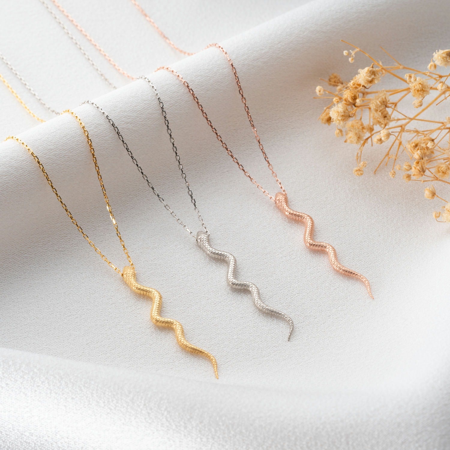 Sterling Silver Snake Necklace